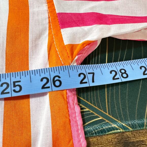 NWOT Beach Riot Alexa Striped Button Up Shirt Swim Cover Pink Women Petite Large - Picture 5 of 8